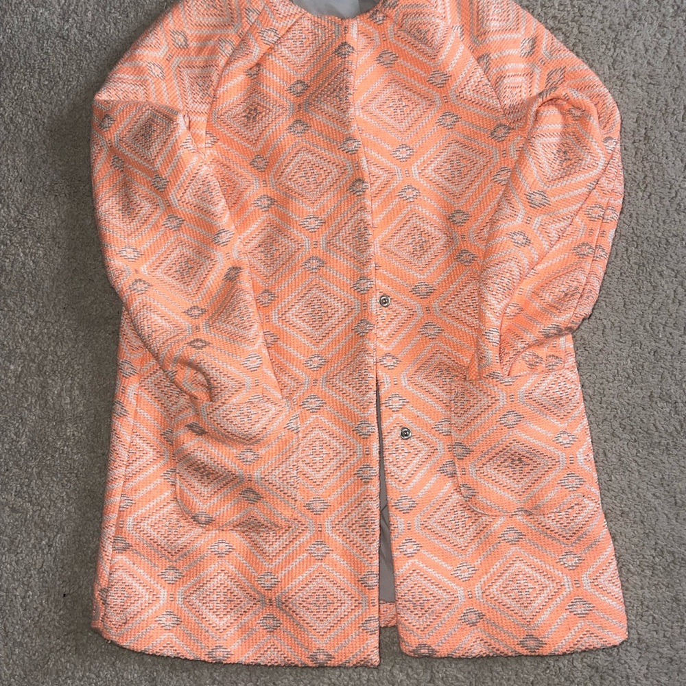 H&M Coral Patterned Trench Coat